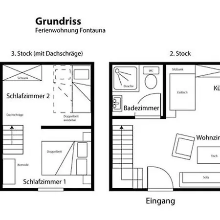 Ferienwohnung Fontauna Rustikale Maisonette-wohnung Im Zentrum Von